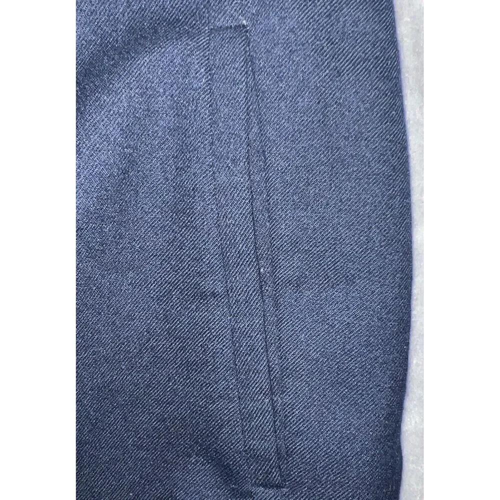 Talbots Vintage 80s Womens 14 100% Worsted Wool Lined USA Made Pants Skirt Navy - Picture 5 of 12